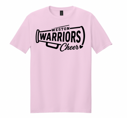WESTON WARRIORS CHEER PINK TEE- (Coach Distribution Only!)