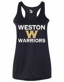 Weston Warriors W Ladies Racerback Lightweight Tank -Youth & Adult Sizes-(2 Colors)