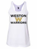 Weston Warriors W Ladies Racerback Lightweight Tank -Youth & Adult Sizes-(2 Colors)