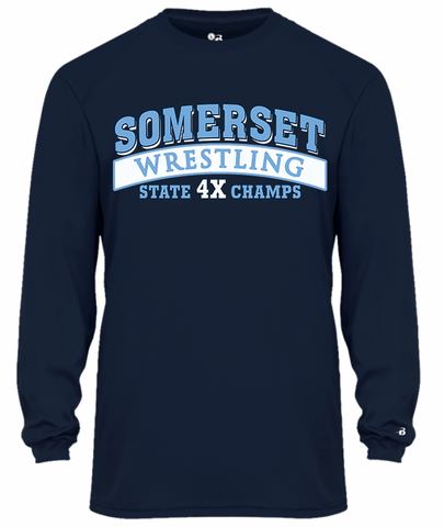 Somerset Wrestling 2025 Long Sleeve Tee - Adult Sizes- (2 Color Options & 2 Fabric Options)