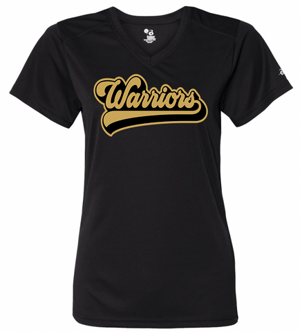Weston Warriors Style Ladies V-Neck Tee -Youth & Adult Sizes-(2 Colors &2 Fabrics)