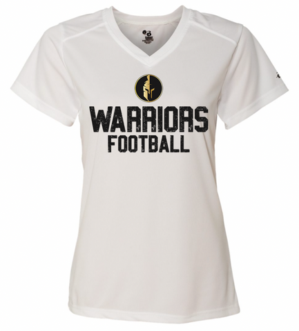 Weston Warriors BATTLE SCAR Ladies V-Neck Tee -Youth & Adult Sizes-(2 Colors &2 Fabrics)