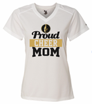 Weston Warriors PROUD CHEER MOM Ladies V-Neck Tee - Adult Sizes-(2 Colors & Fabrics)
