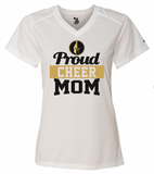 Weston Warriors PROUD CHEER MOM Ladies V-Neck Tee - Adult Sizes-(2 Colors & Fabrics)