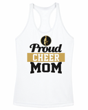 Weston Warriors PROUD CHEER MOM Racerback Ladies Tank (2 Colors & 2 Fabrics)