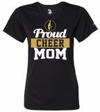 Weston Warriors PROUD CHEER MOM Ladies V-Neck Tee - Adult Sizes-(2 Colors & Fabrics)