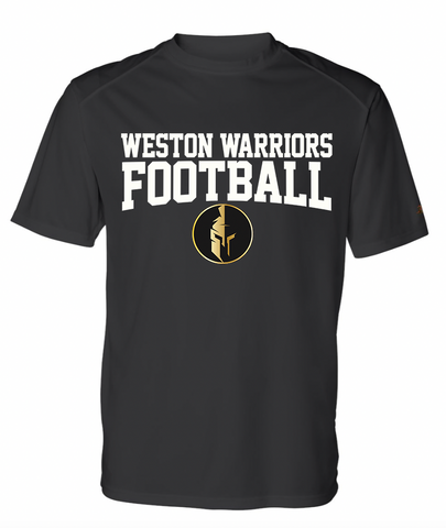 Weston Warriors Football Tee-Youth & Adult Sizes- (2 Colors & 2 Fabrics)