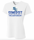 2024 Somerset Canyons Slice Ladies V-Neck Tee -Youth & Adult Sizes- (4 Color Options & 2 Fabric Options)