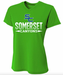 2024 Somerset Canyons Slice Ladies V-Neck Tee -Youth & Adult Sizes- (4 Color Options & 2 Fabric Options)