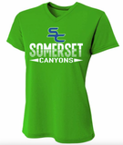 2024 Somerset Canyons Slice Ladies V-Neck Tee -Youth & Adult Sizes- (4 Color Options & 2 Fabric Options)