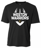 Weston Warriors Football Tee-Youth & Adult Sizes- (2 Colors & 2 Fabrics)