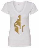 Weston Warriors Battle 26 Ladies V-Neck Tee - Adult Sizes-(2 Colors & Fabrics)