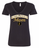 Weston Warriors Cheerleading MOM Ladies V-Neck Tee- Youth & Adult Sizes-(2 Colors & 2 Fabrics)