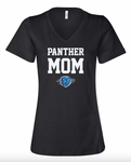 Somerset Panthers Football Ladies PANTHER MOM Black V-Tee