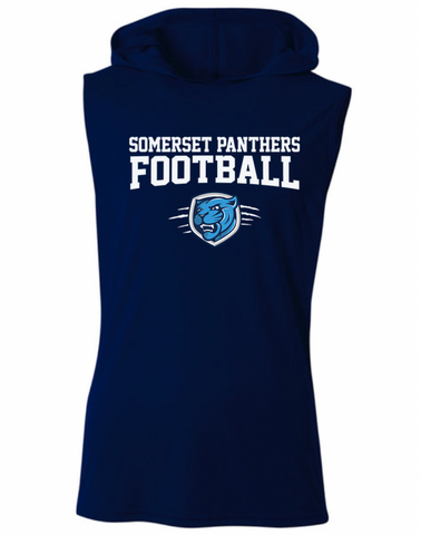 Somerset Panthers Football Sleeveless Lightweight Hoodie (2-Colors)