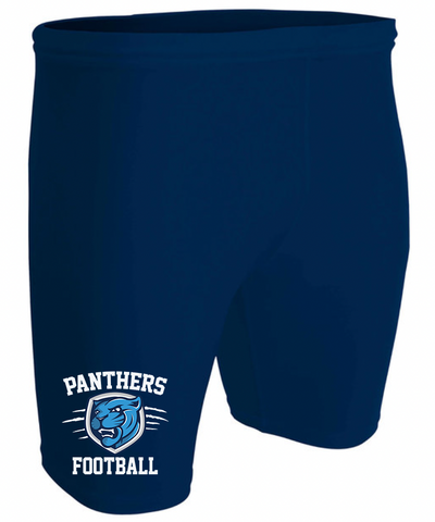 Somerset Panthers Football Navy 8' Compression Shorts